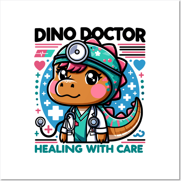 Adorable Dino Doctor: Pediatric Nurse Wall Art by WEARWORLD